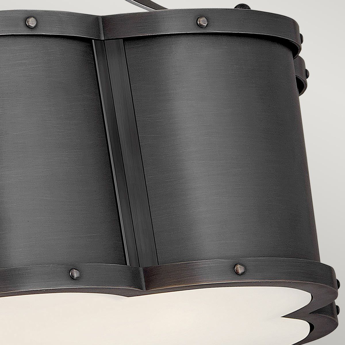 Quintiesse - Chance Double Semi Flush Ceiling Light - Blackened Brass