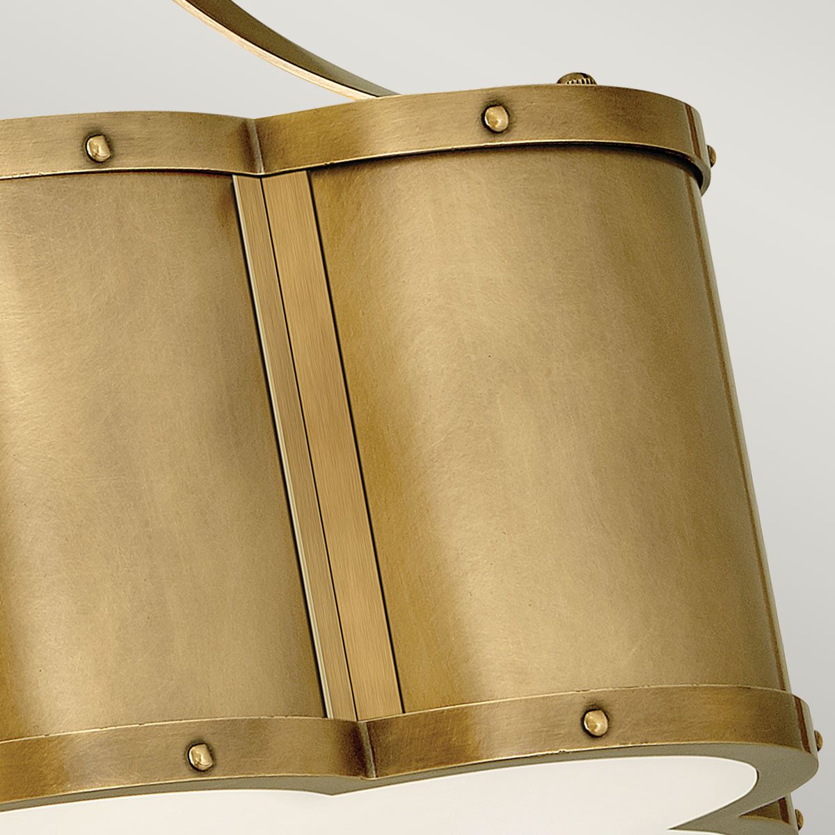 Quintiesse - Chance Double Semi Flush Ceiling Light - Heritage Brass