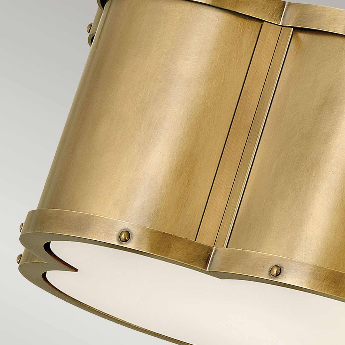 Quintiesse - Chance Double Semi Flush Ceiling Light - Heritage Brass