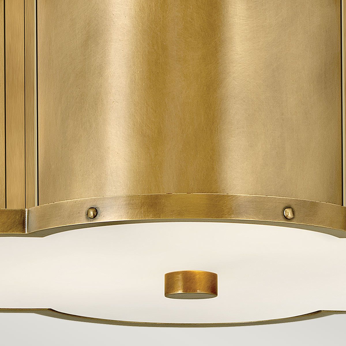 Quintiesse - Chance Double Semi Flush Ceiling Light - Heritage Brass