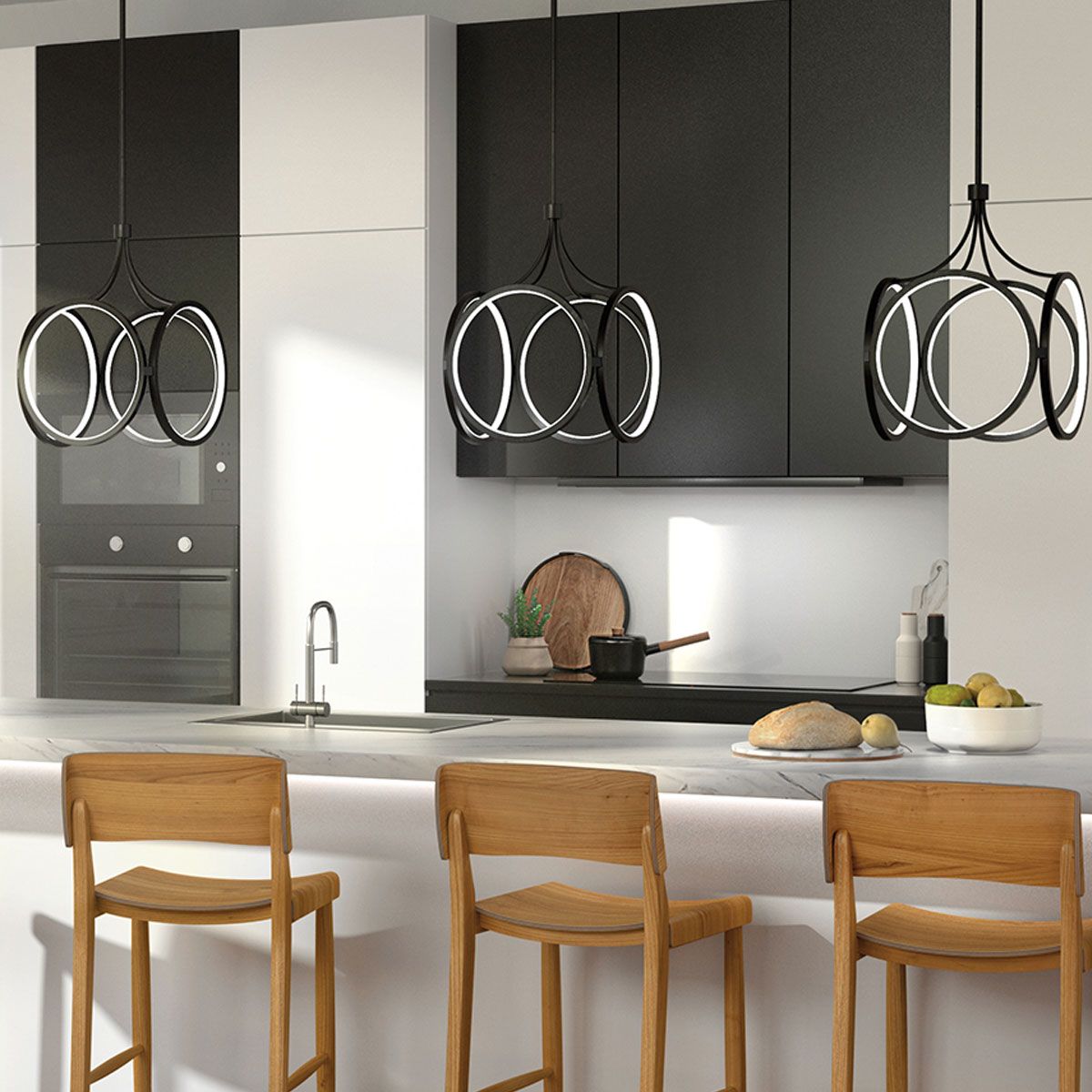 Quintiesse - Ciri LED Pendant Light - Matte Black