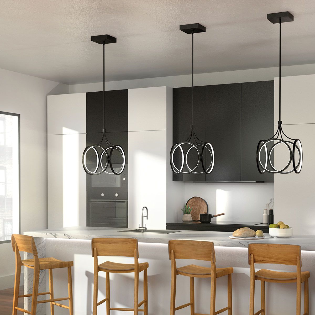 Quintiesse - Ciri LED Pendant Light - Matte Black