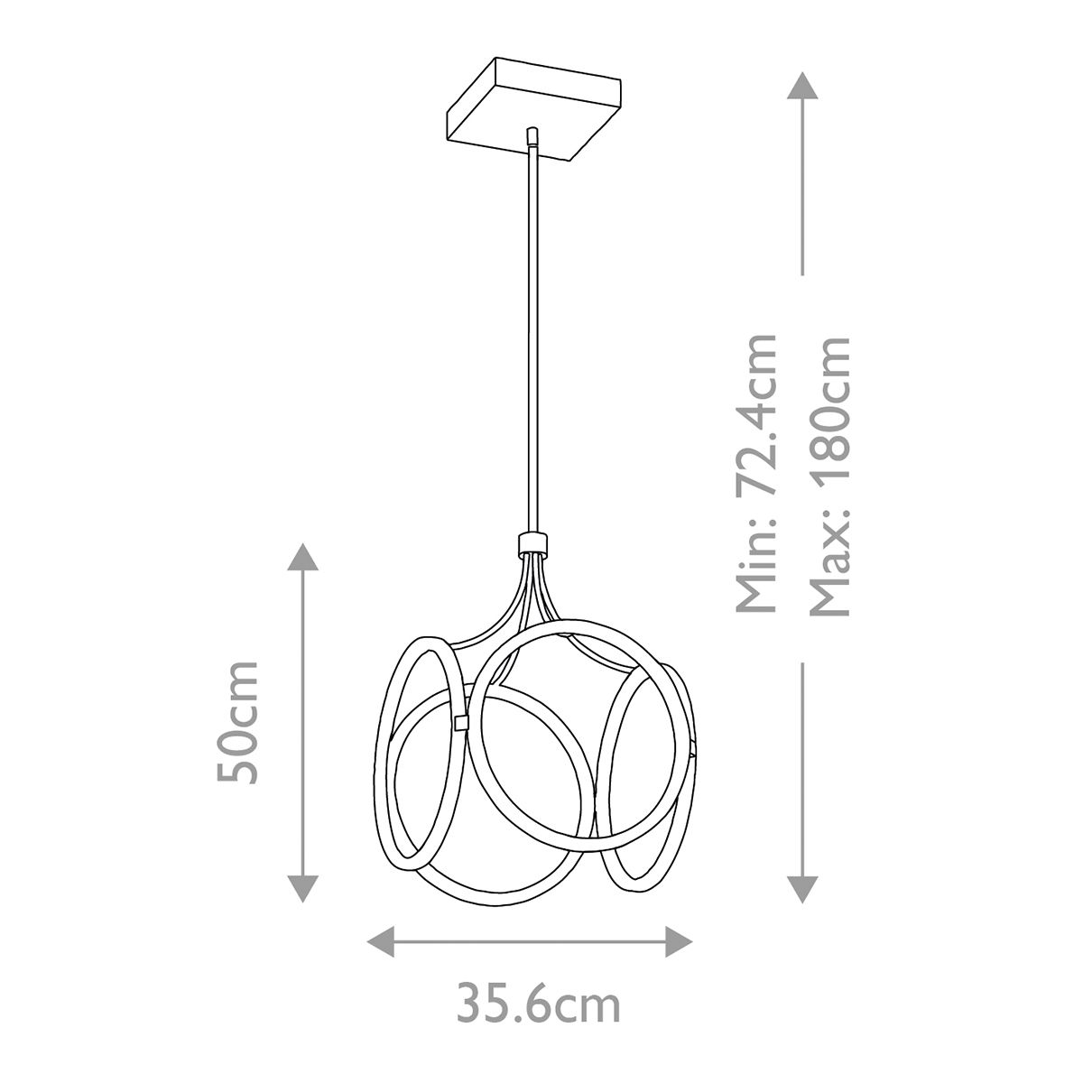 Quintiesse - Ciri LED Pendant Light - Matte Black