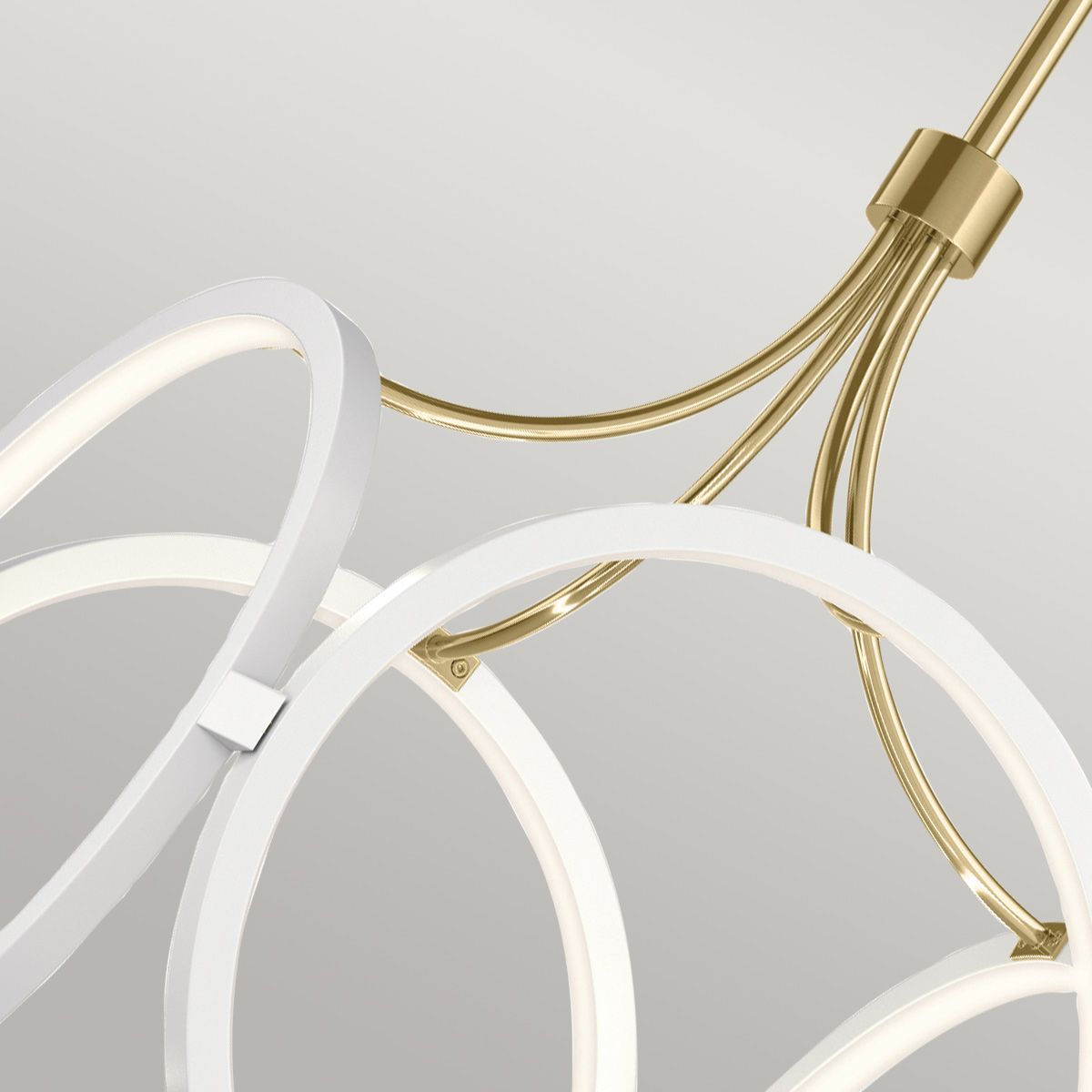 Quintiesse - Ciri LED Pendant Light - White & Gold
