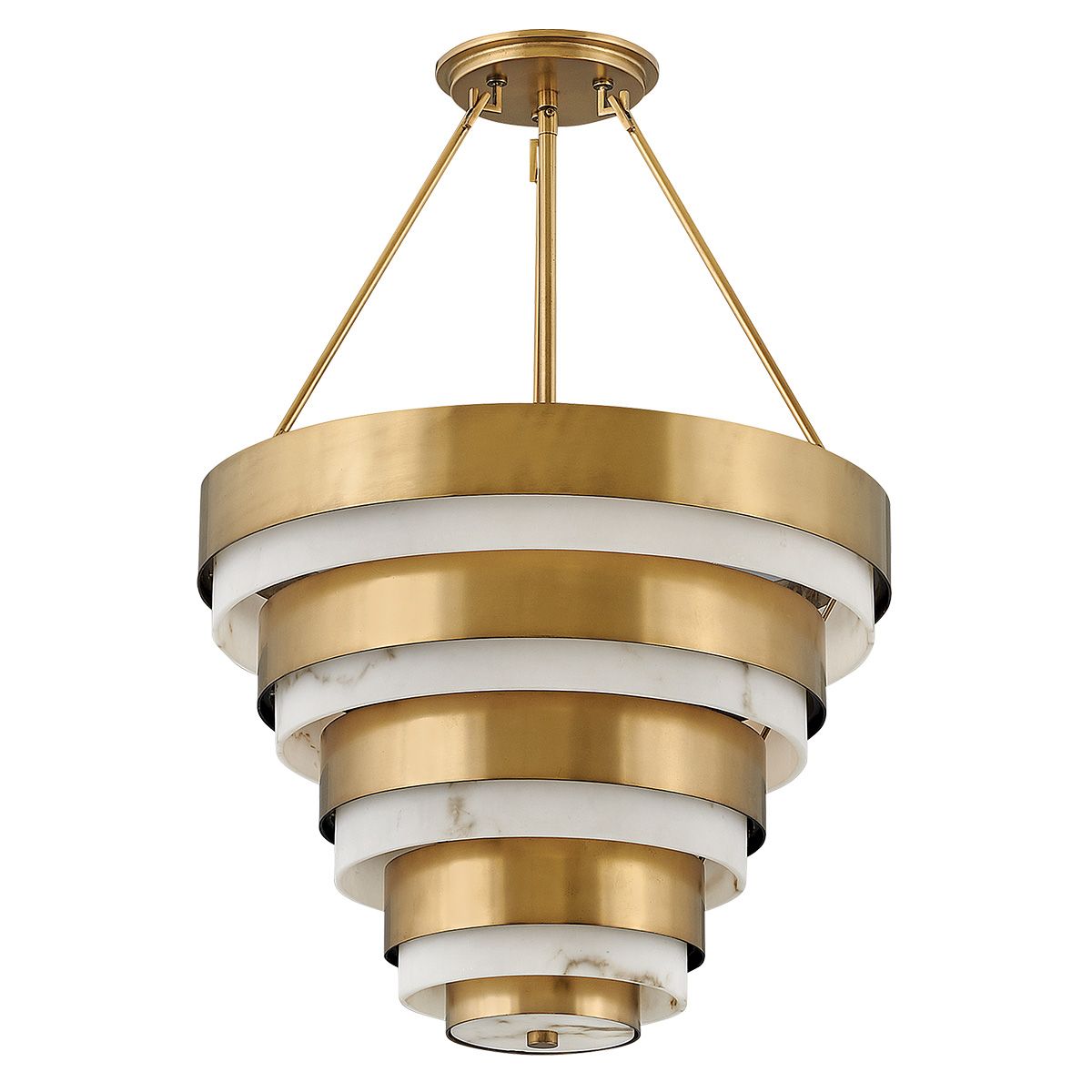 Quintiesse - Echelon 4 Light Pendant Light - Brass