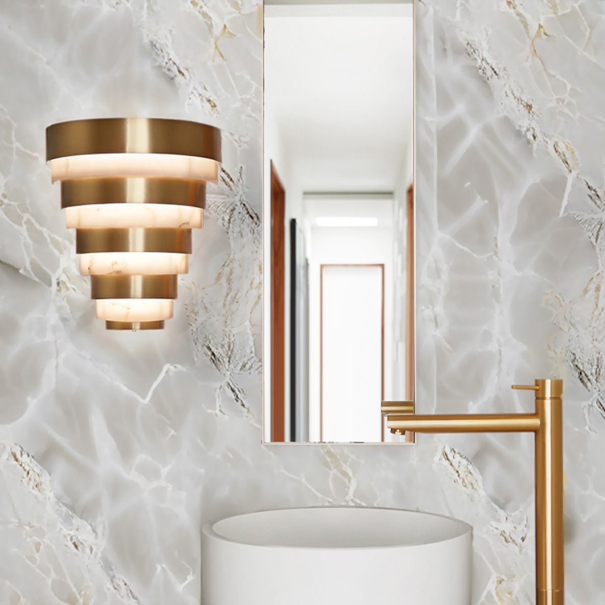 Quintiesse - Echelon LED Wall Light - Brass