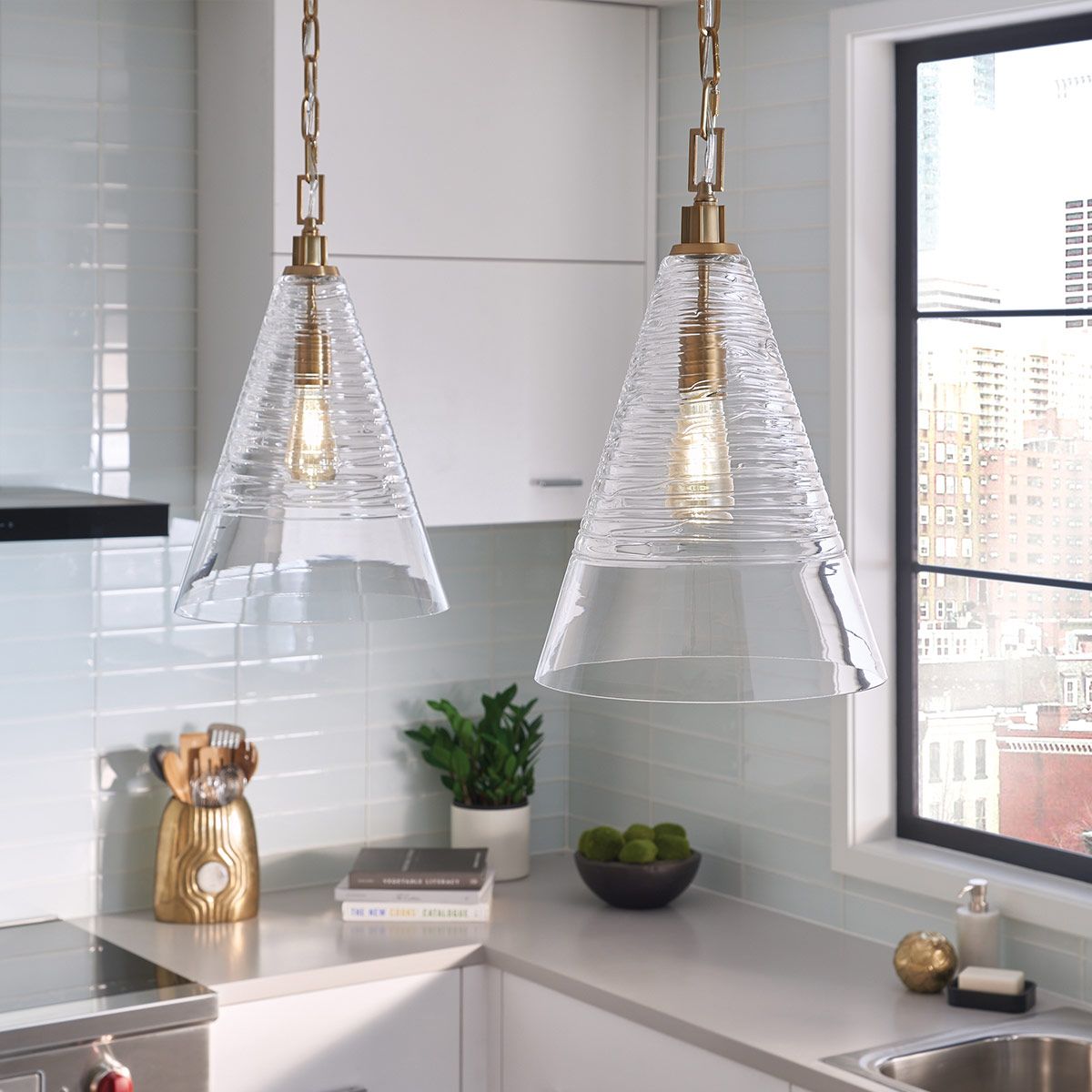 Quintiesse - Elmore Single Pendant Light - Brass