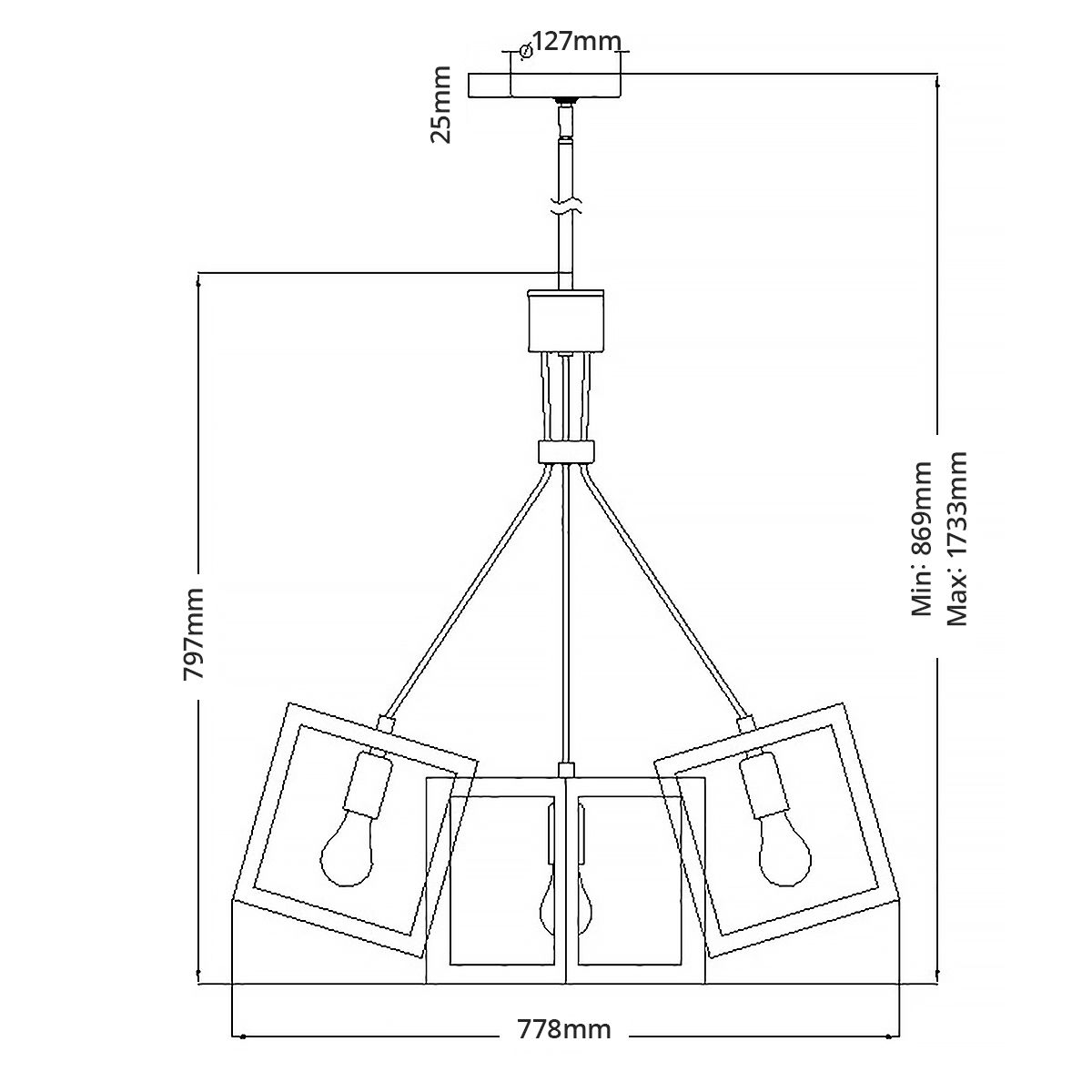 Quintiesse - Ensemble 5 Light Pendant Light - Polished Nickel