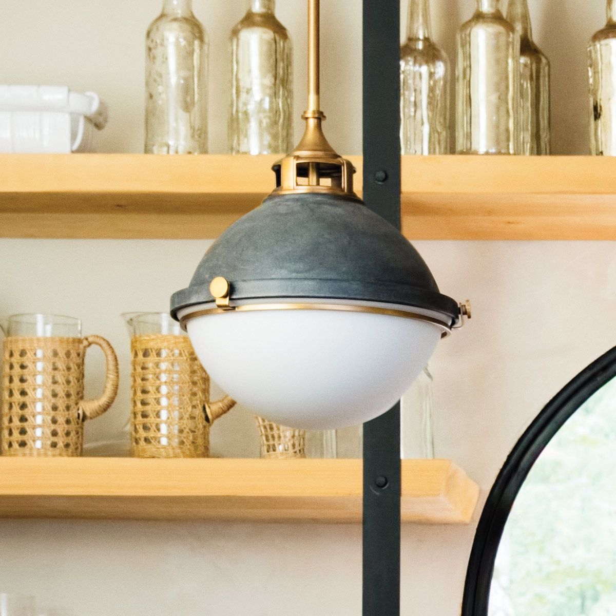 Quintiesse - Fletcher Double Pendant Light - Gold & Black