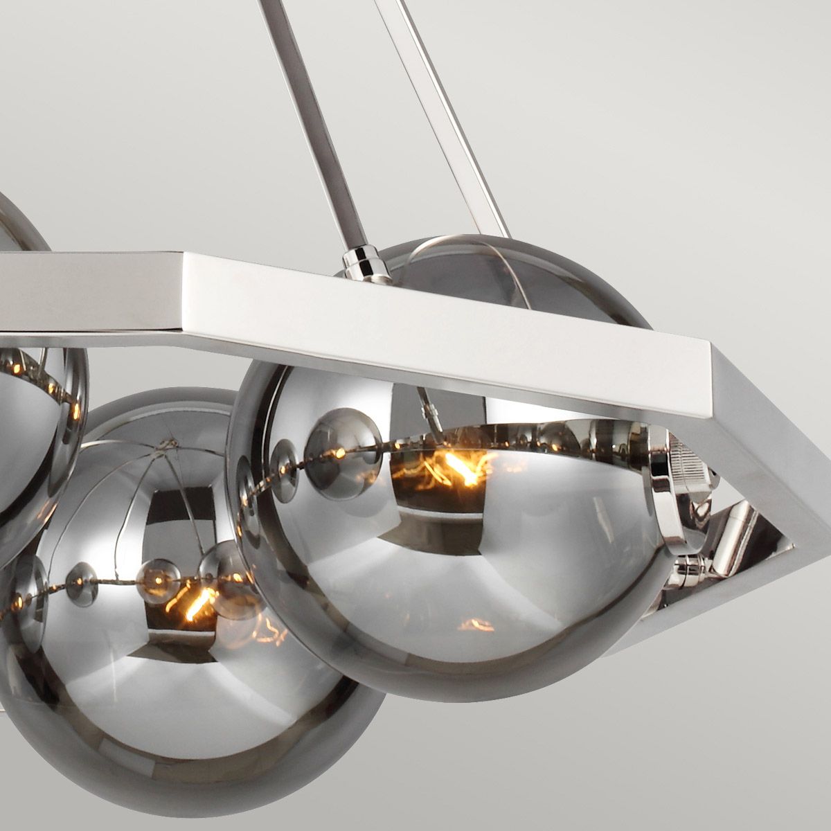 Quintiesse - Padstow 5 Light Chandelier - Nickel