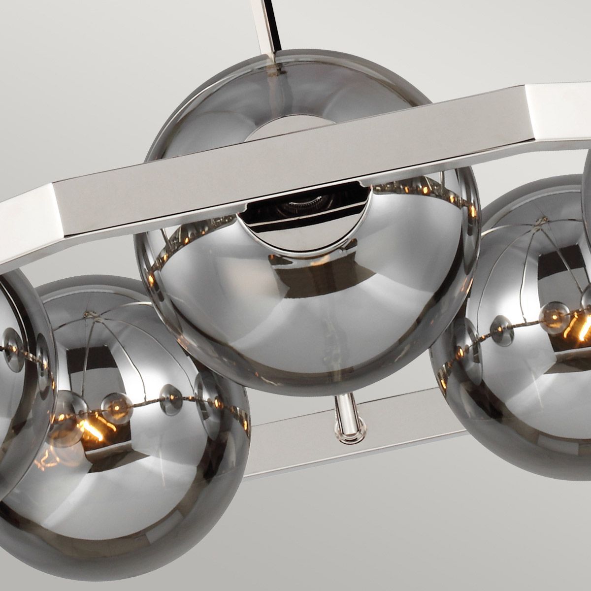 Quintiesse - Padstow 5 Light Chandelier - Nickel