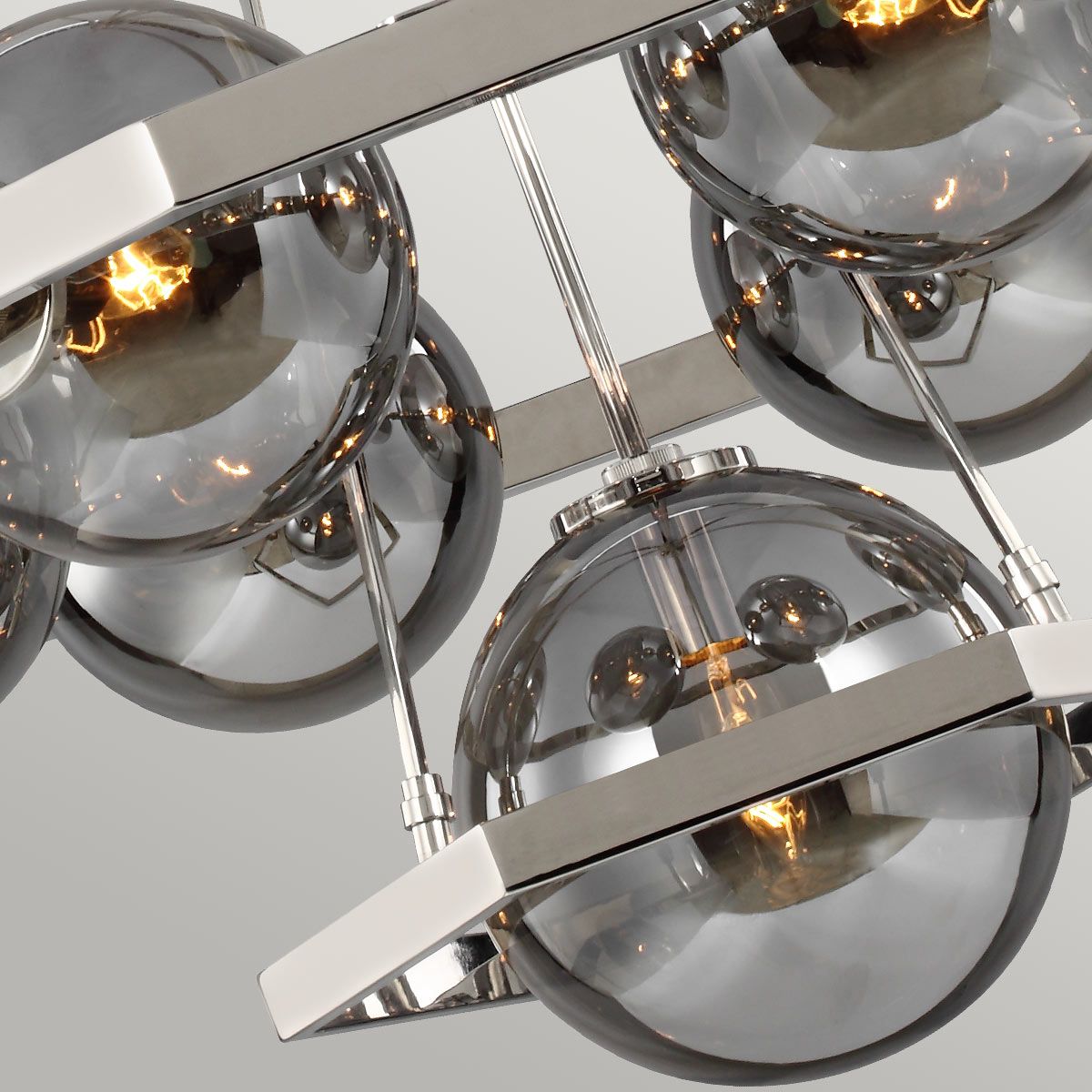 Quintiesse - Padstow 7 Light Chandelier - Nickel