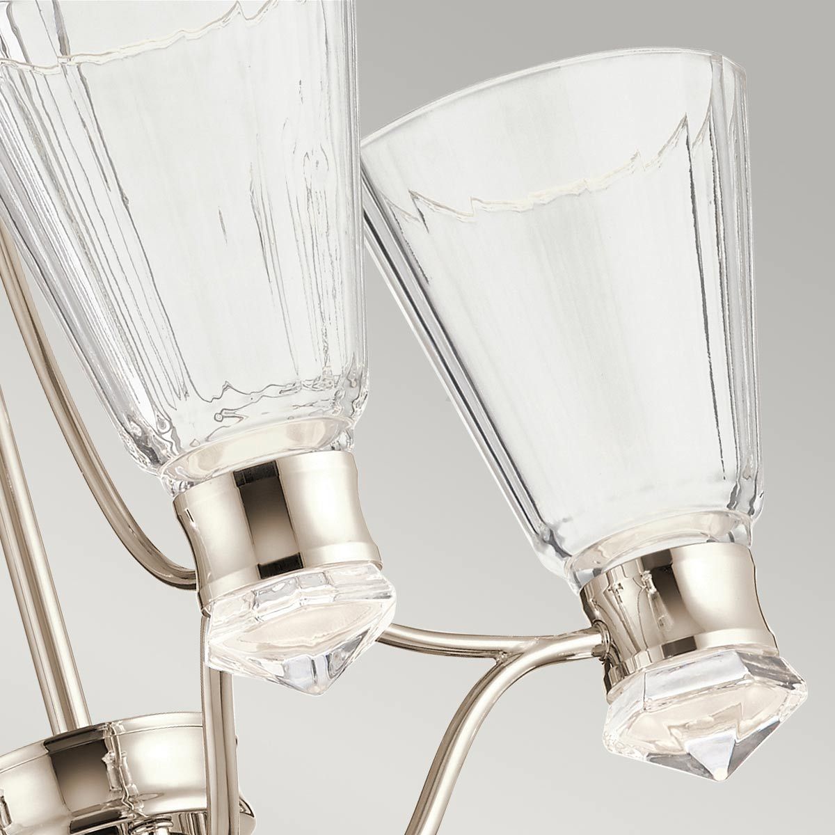 Quintiesse - Kayva LED 9 Light 4 Arm Chandelier - Nickel