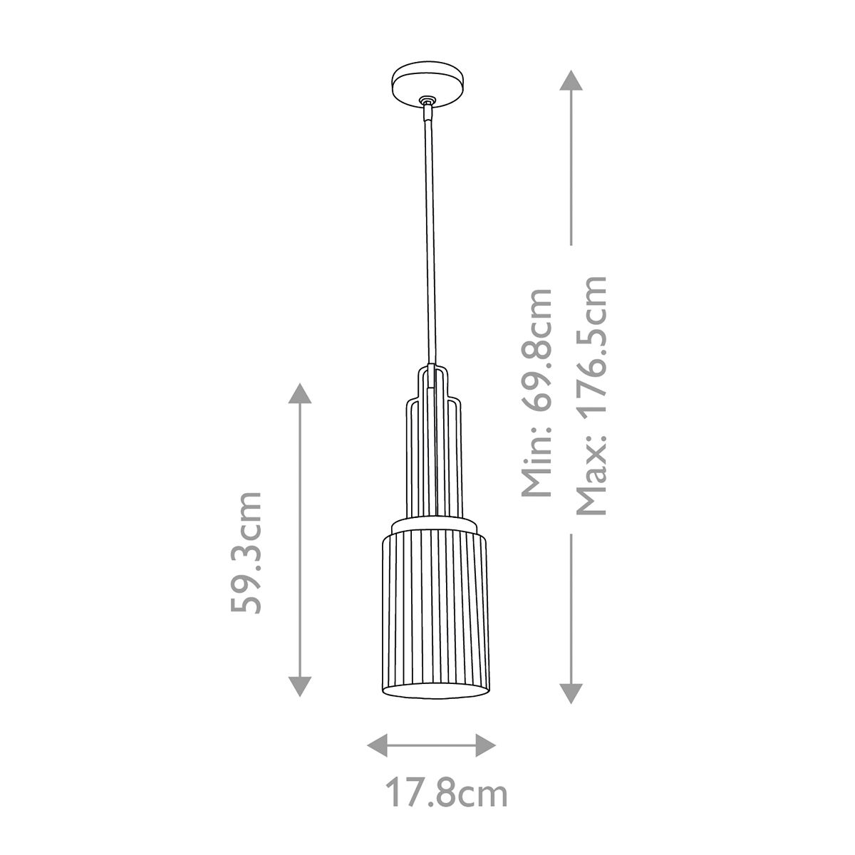 Quintiesse - Kimrose Single Mini Pendant Light - Nickel