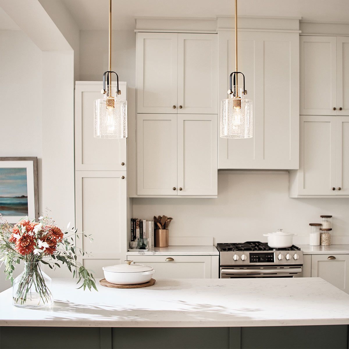 Quintiesse - Kitner Single Pendant Light - Brass