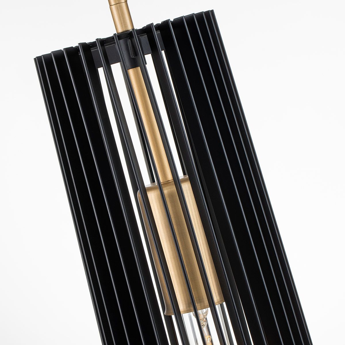 Quintiesse - Linara Single Pendant Light - Black & Gold