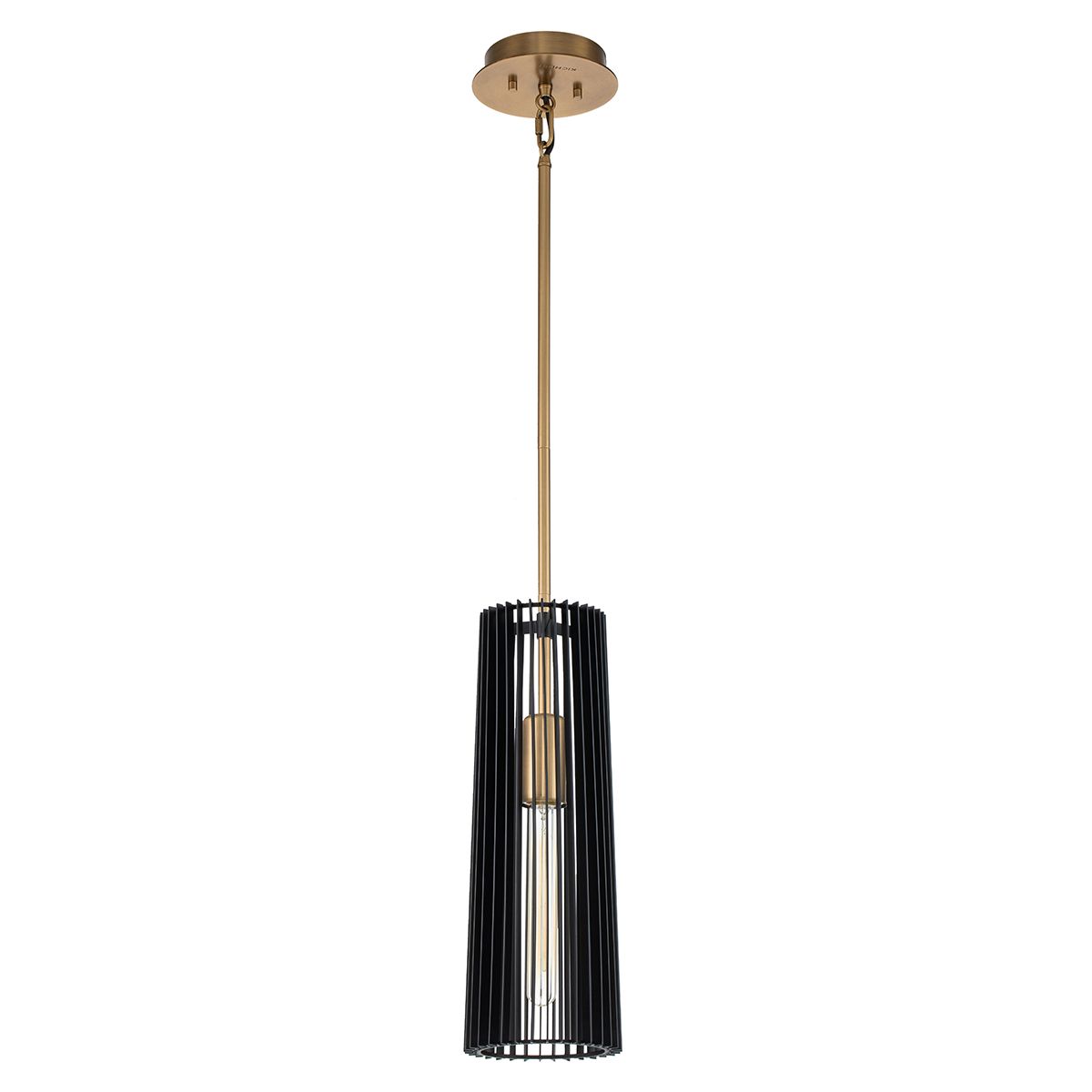 Quintiesse - Linara Single Pendant Light - Black & Gold