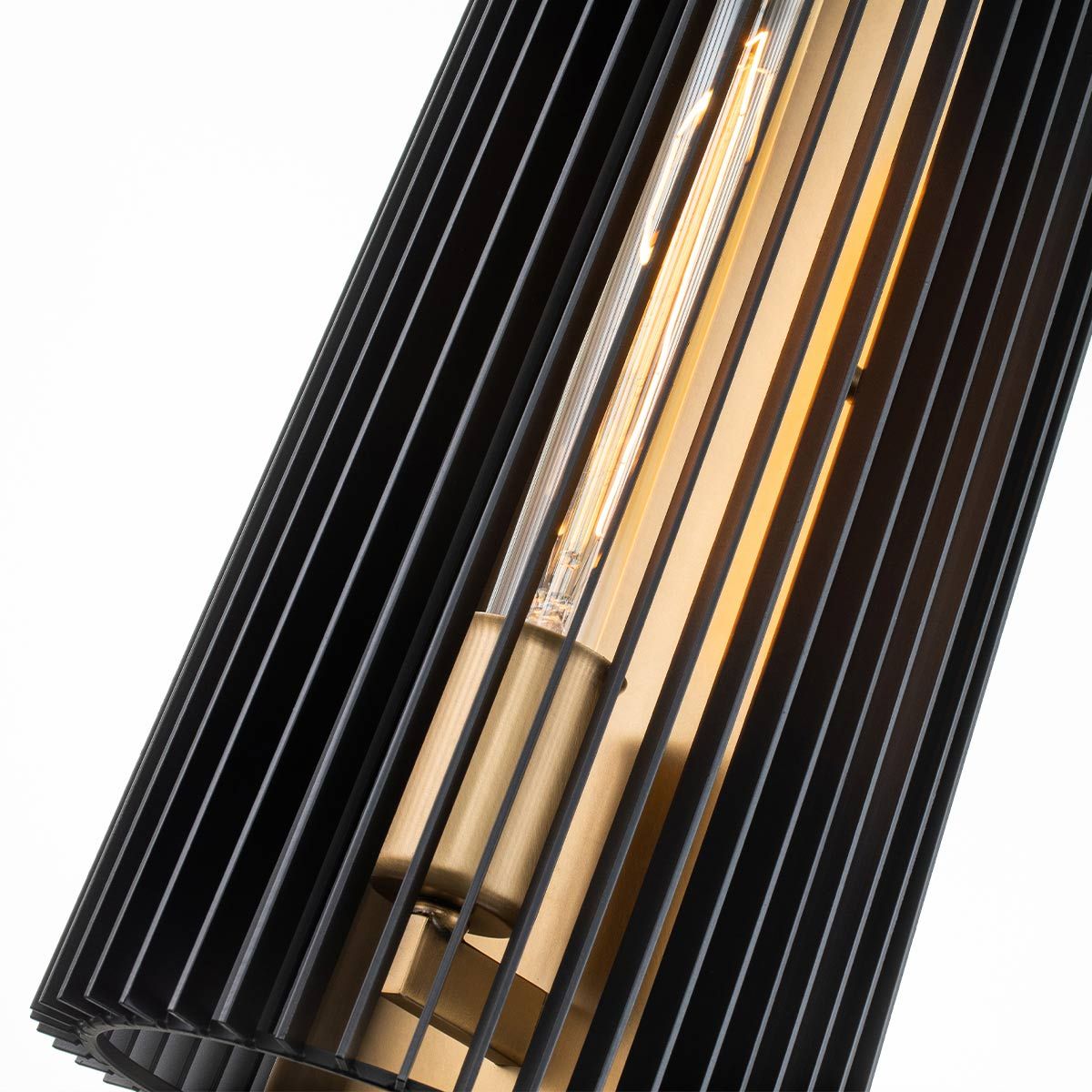 Quintiesse - Linara Single Wall Light - Black & Gold