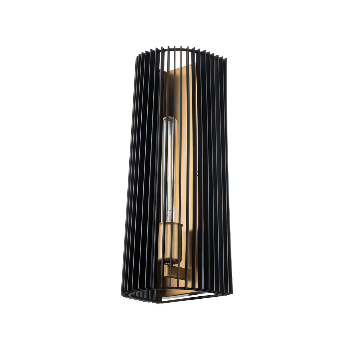 Quintiesse - Linara Single Wall Light - Black & Gold