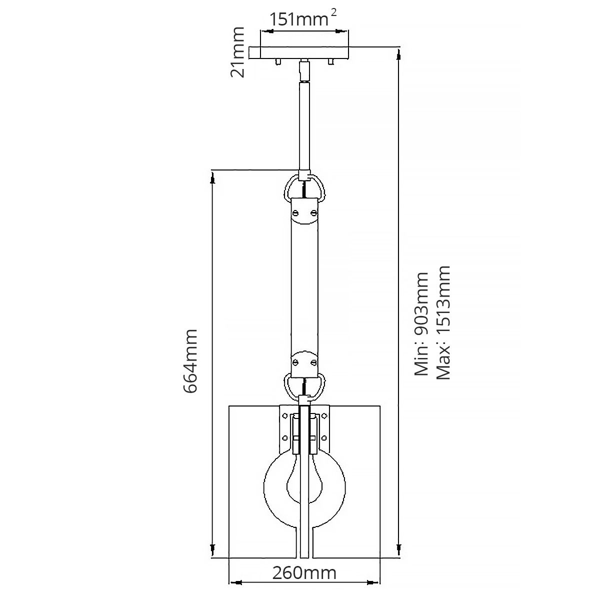 Quintiesse - Ludlow Single Pendant Light - Polished Nickel