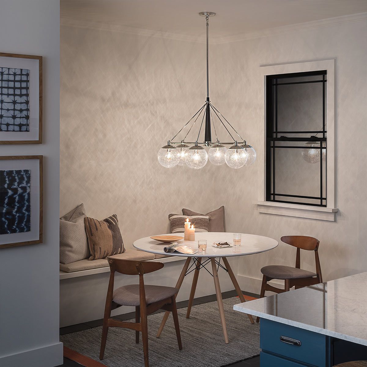 Quintiesse - Marilyn 6 Light Chandelier - Nickel