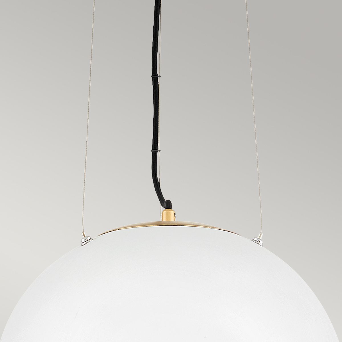 Quintiesse - Nula Single Large Pendant Light - White & Gold