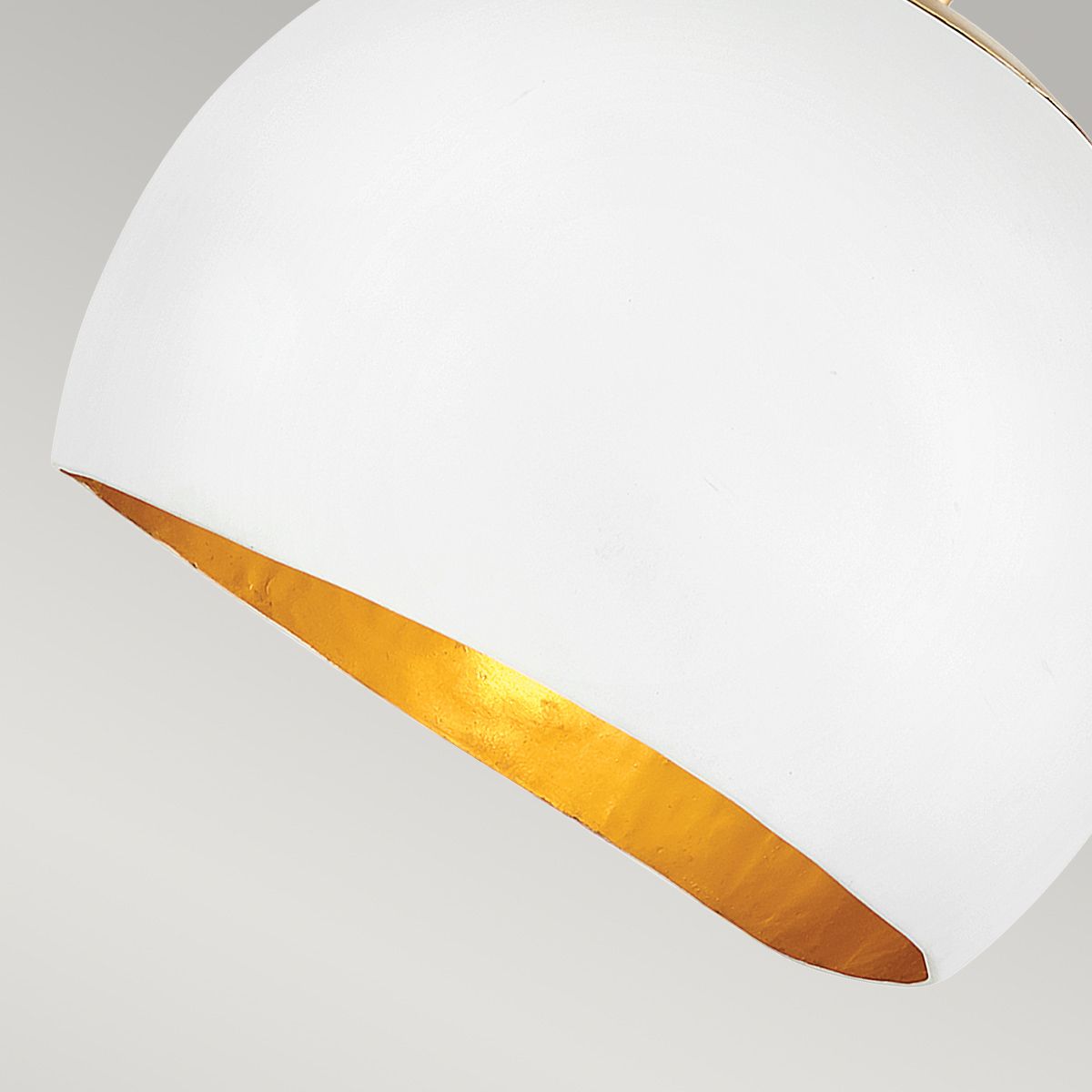 Quintiesse - Nula Single Large Pendant Light - White & Gold