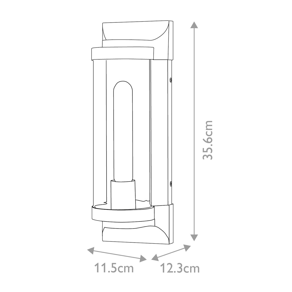 Quintiesse - Pearson Single Medium Wall Lantern - Black