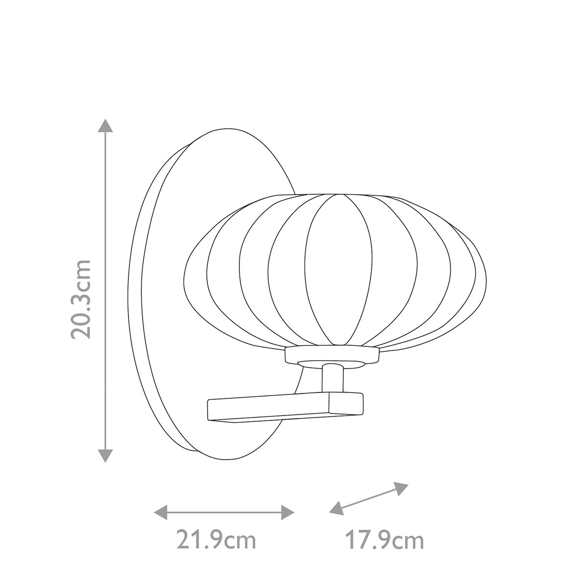 Quintiesse - Pim Single Wall Light - Polished Chrome