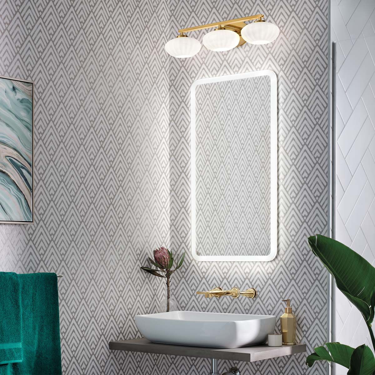 Quintiesse - Pim Triple Wall Light - Gold