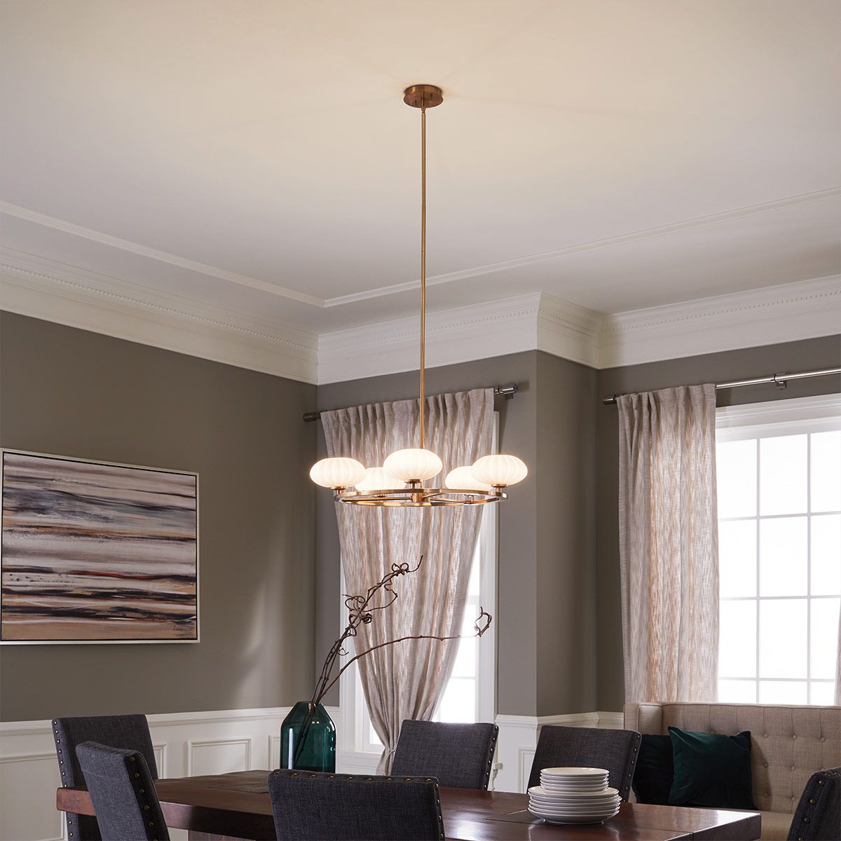 Quintiesse - Pim 5 Light Chandelier - Gold