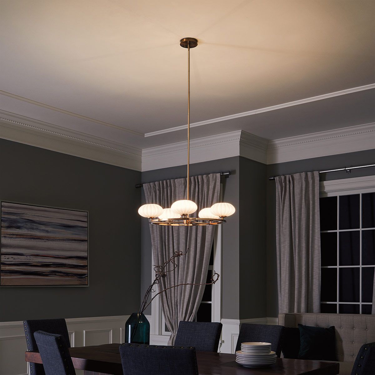 Quintiesse - Pim 5 Light Chandelier - Gold