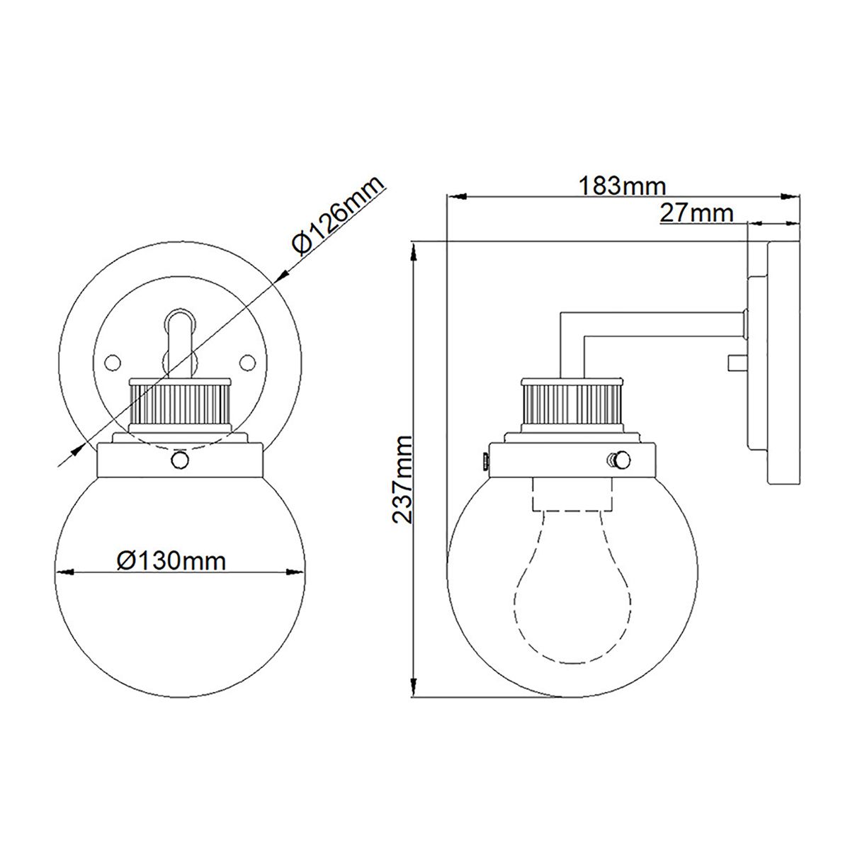 Quintiesse - Poppy Single Wall Light - Polished Chrome