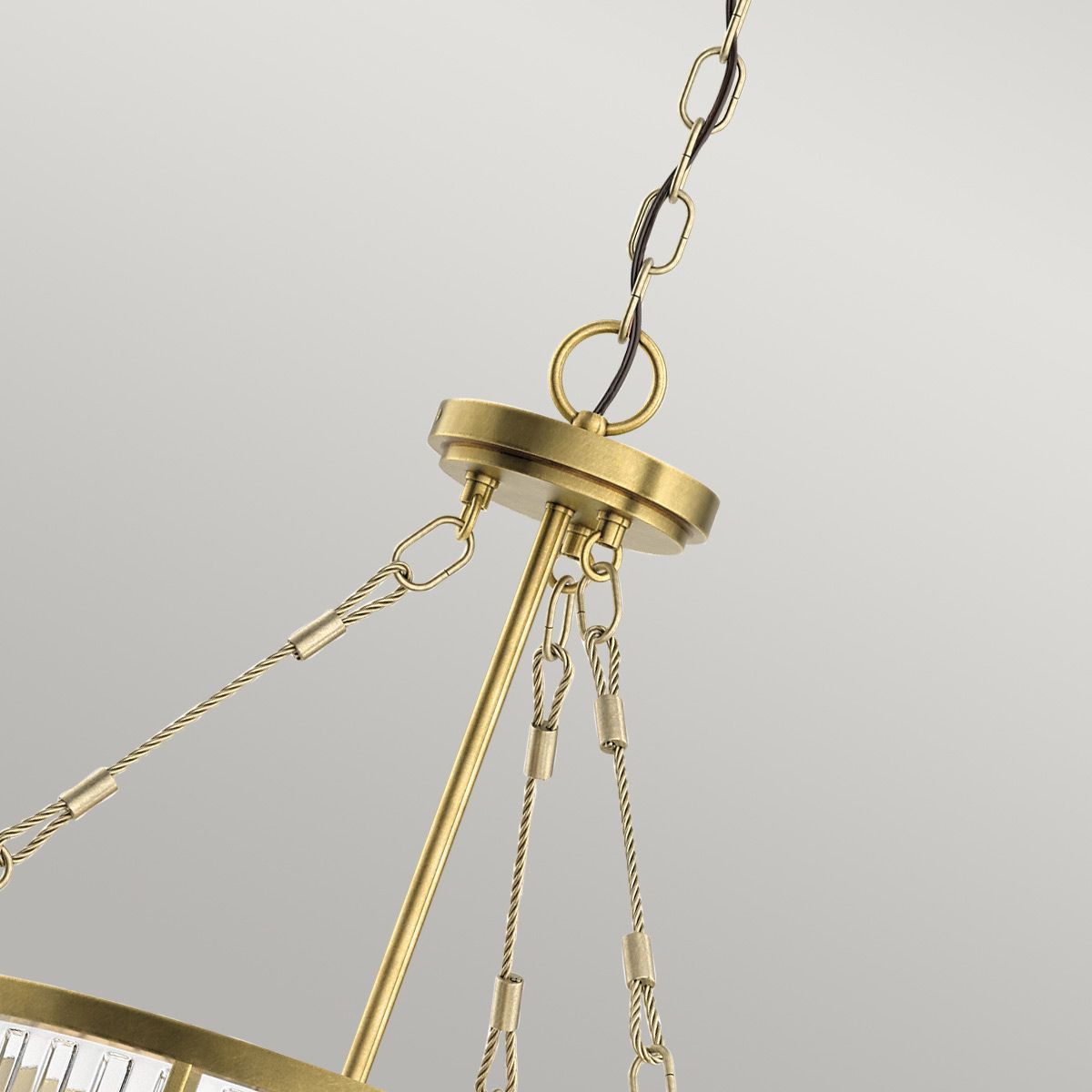 Quintiesse - Roux Triple Pendant Light/Semi Flush Ceiling Light - Brass