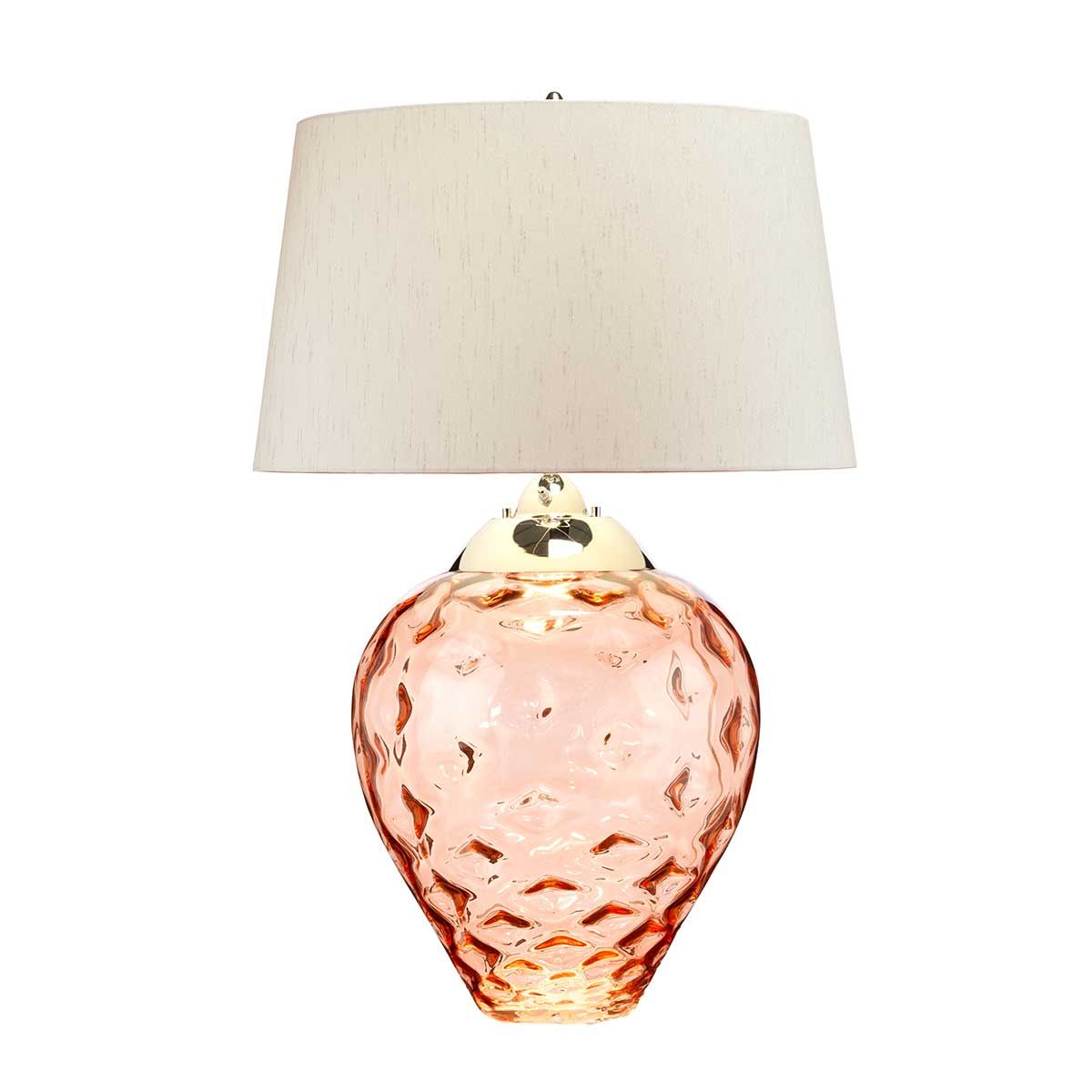 Quintiesse - Samara Large Table Lamp - Salmon - Nickel