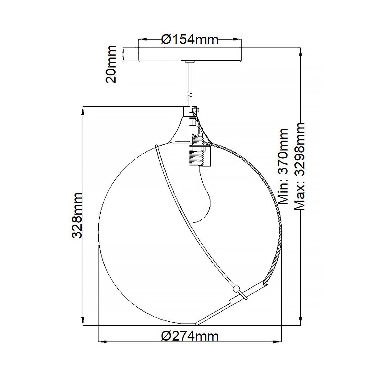 Quintiesse - Skye Single Pendant Light - Brass
