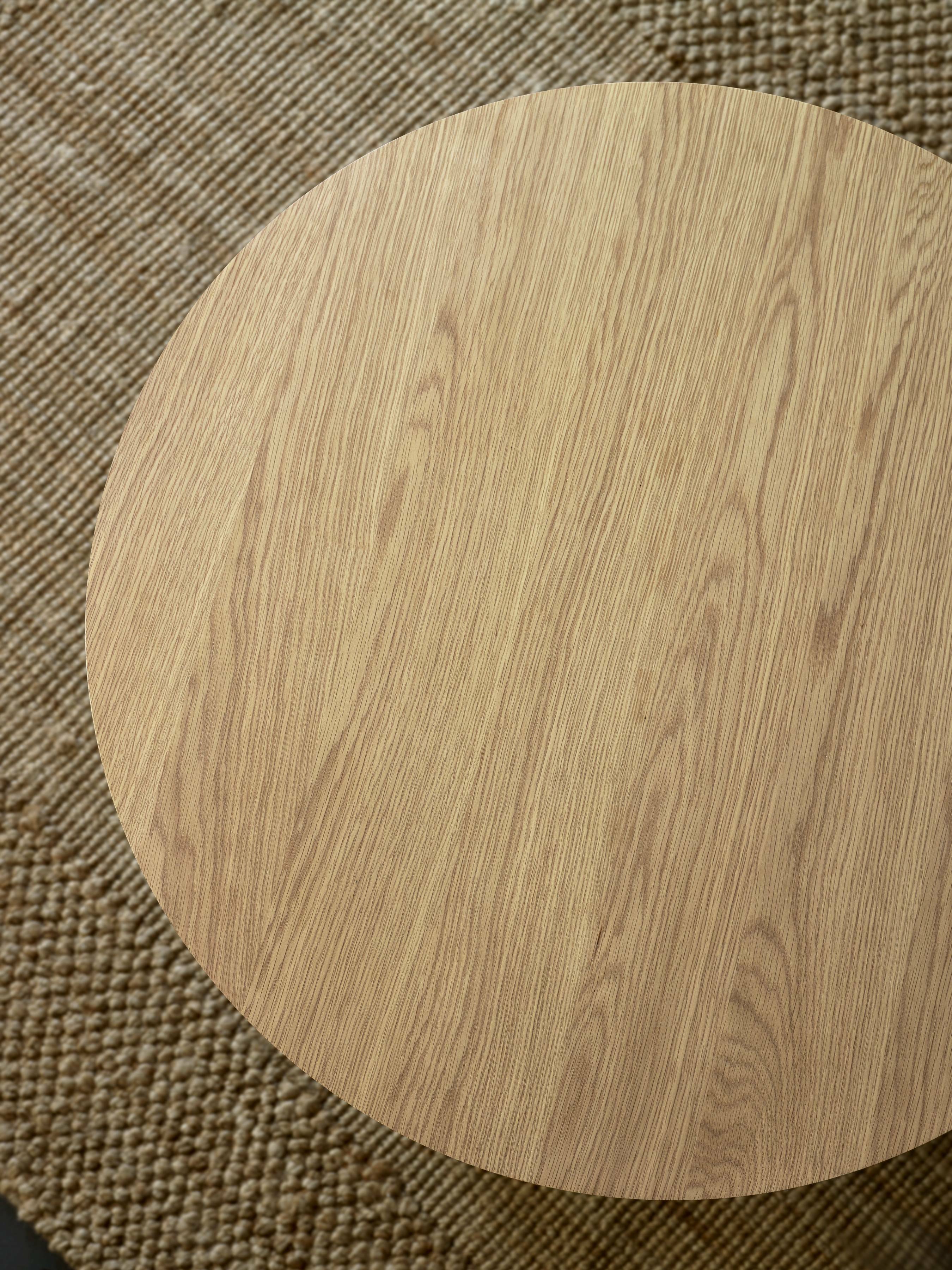 Cato Natural Oak Wood Slatted Side Table