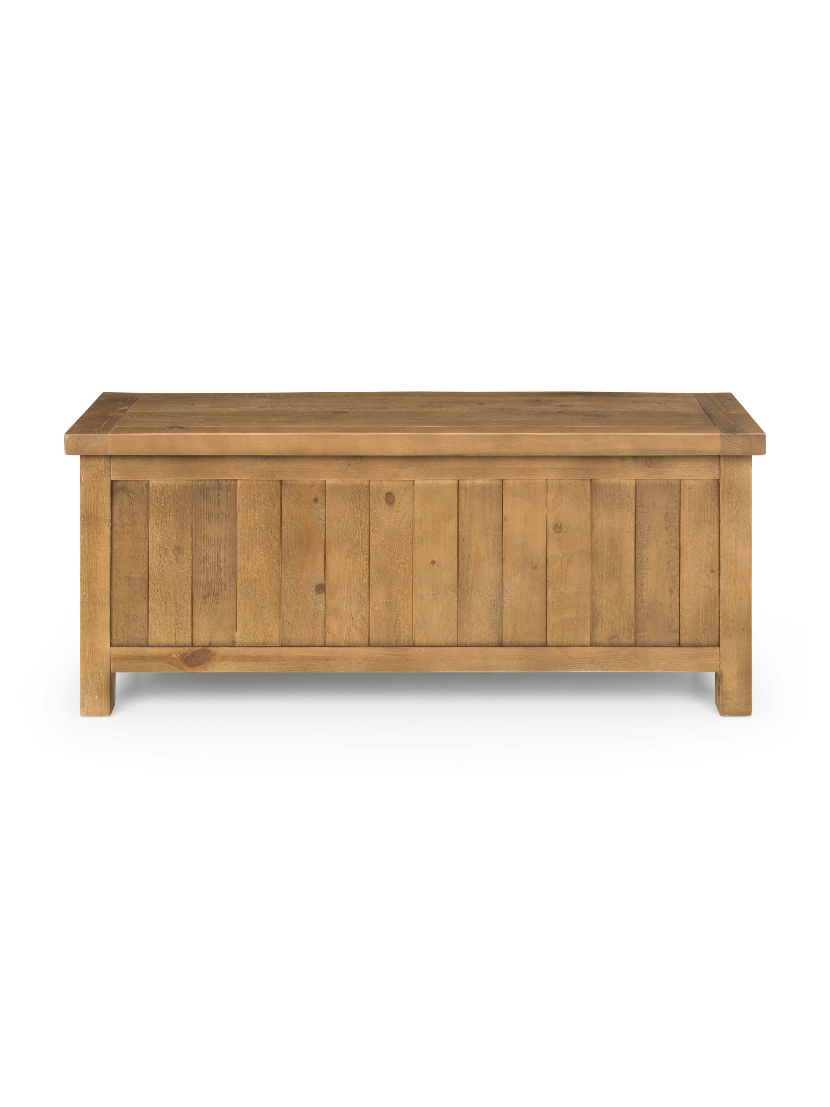 Maple Natural Pine Wood Storage Bench