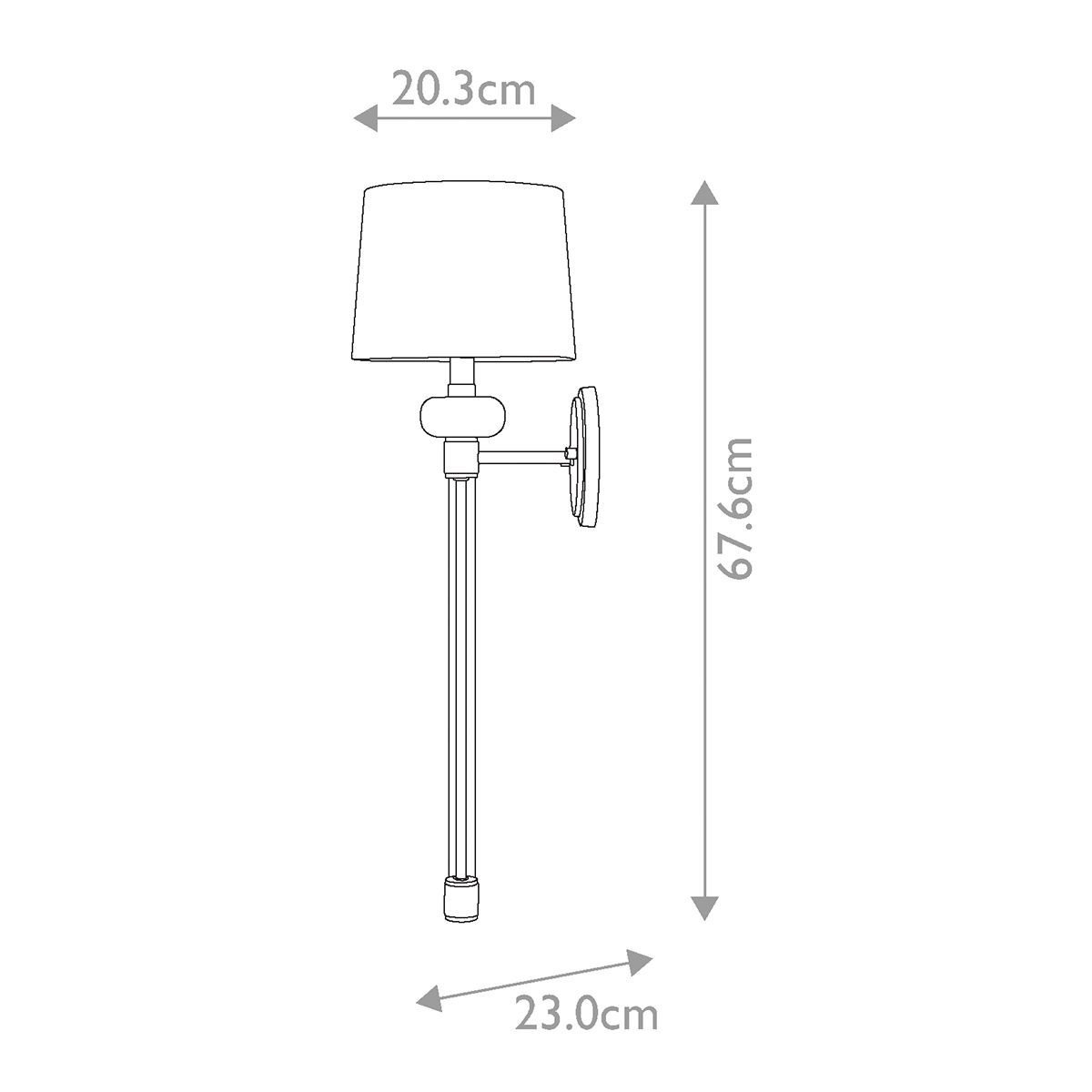 Nolan Single Wall Light - Bronze