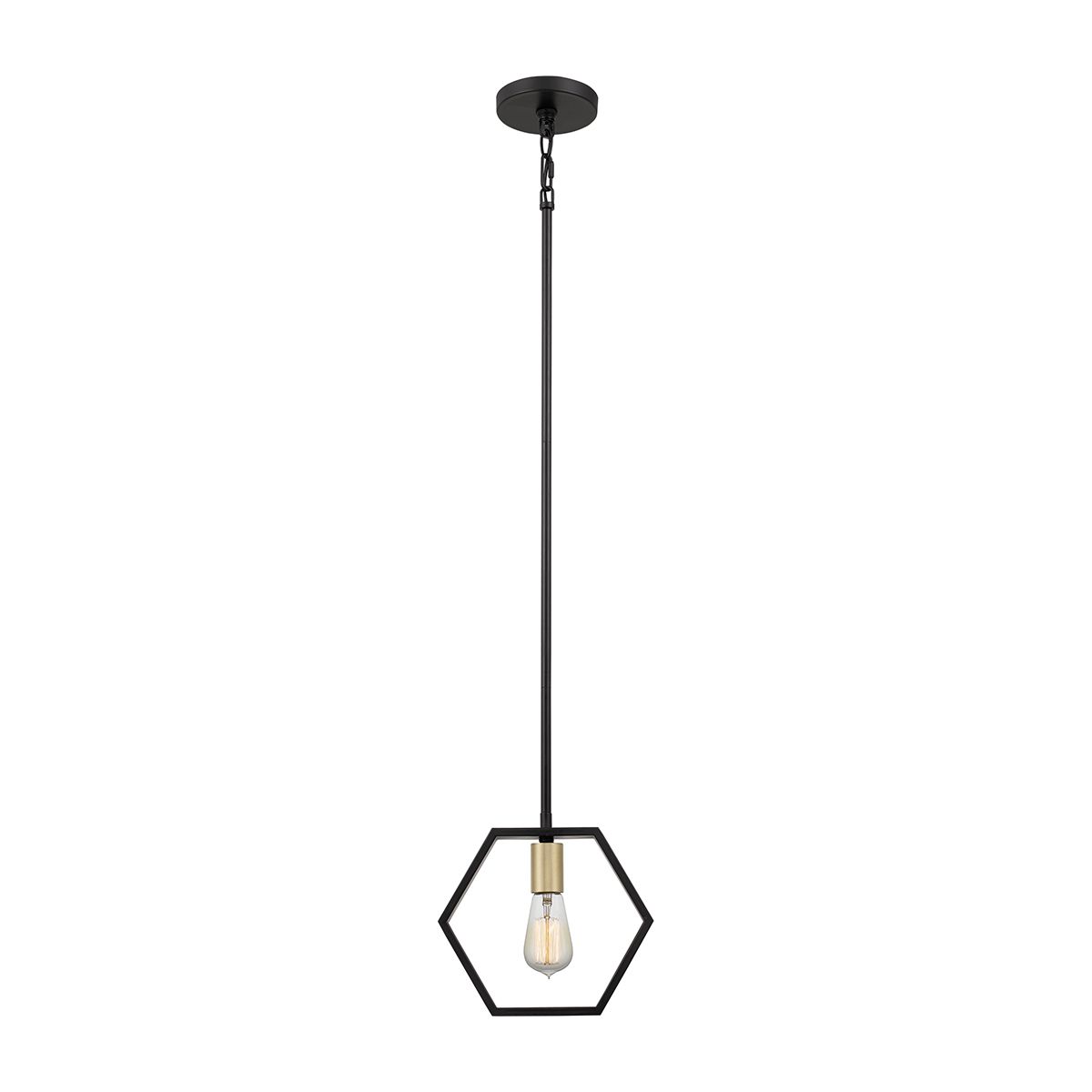 Menton Single Mini Pendant Light - Black