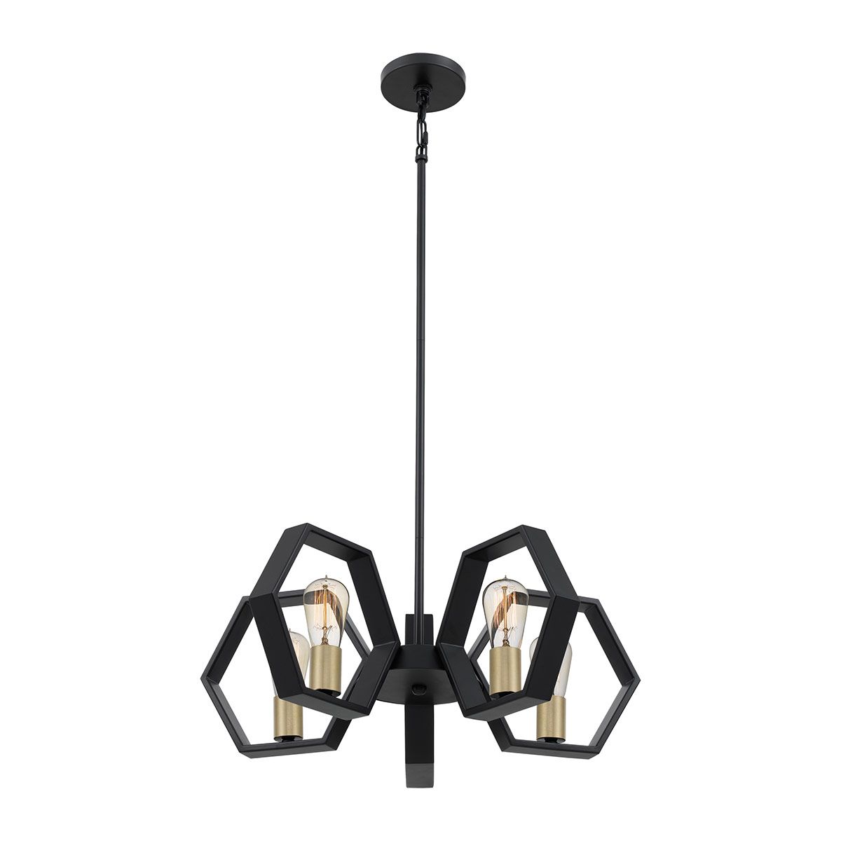 Menton 5 Light Chandelier - Black