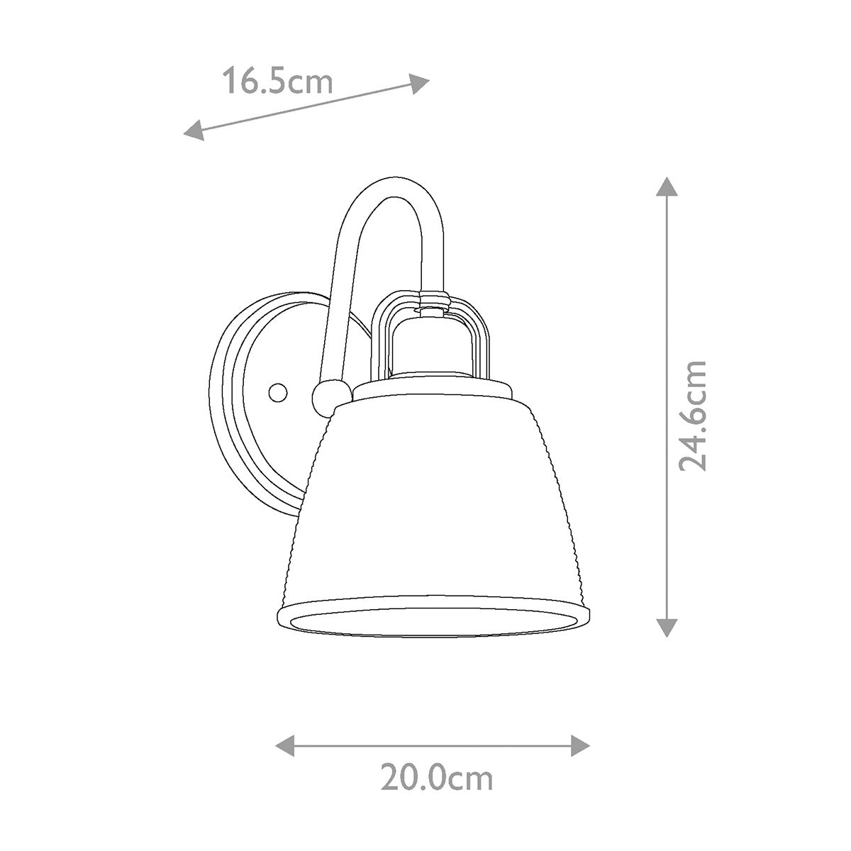 Sennen Single Wall Light - Brass