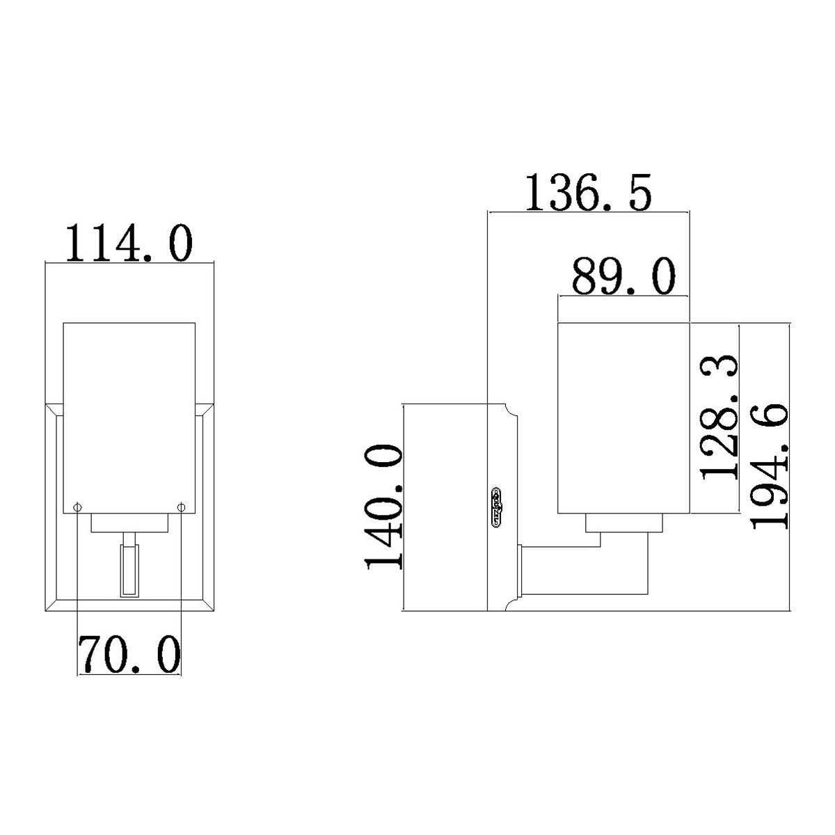 Taylor Single Small Wall Light - Chrome