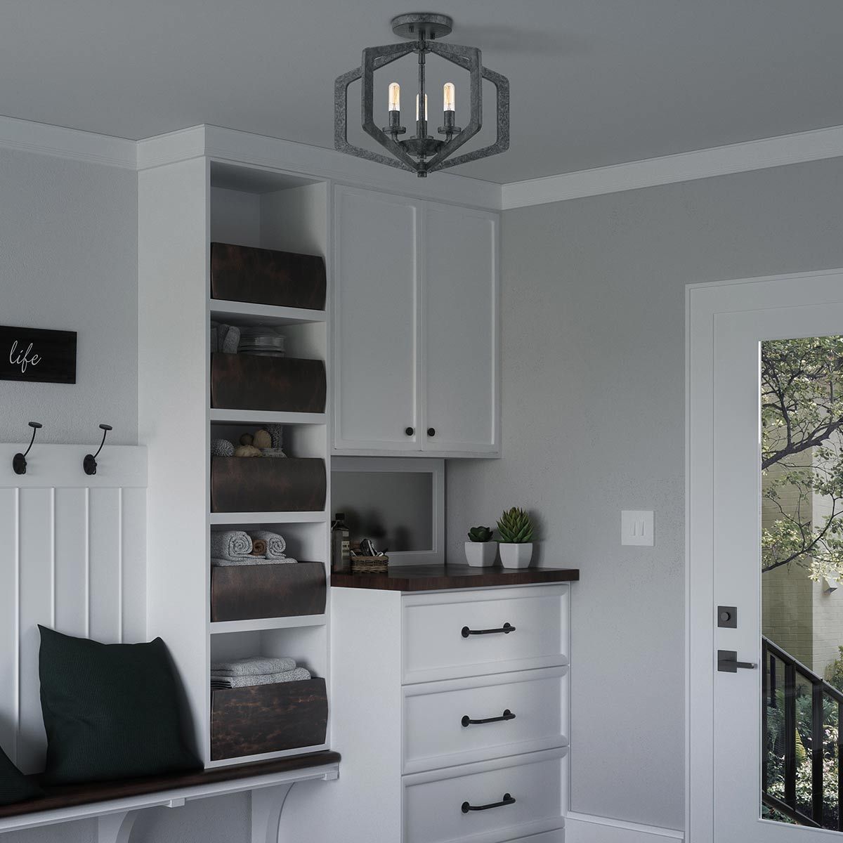 Toulouse Triple Pendant Light - Black