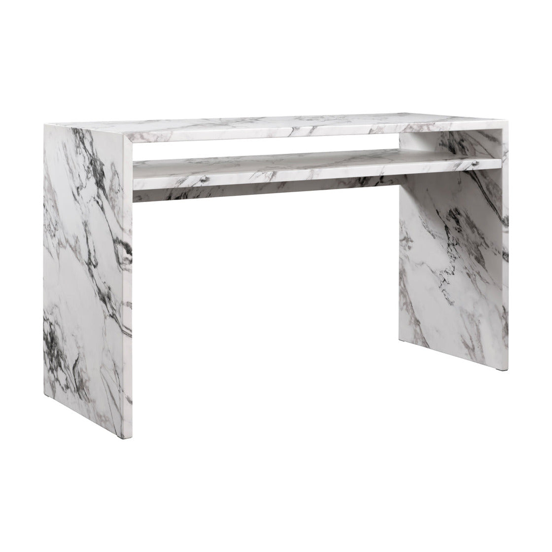 Raffles Calacatta White Marble Desk/Console Table
