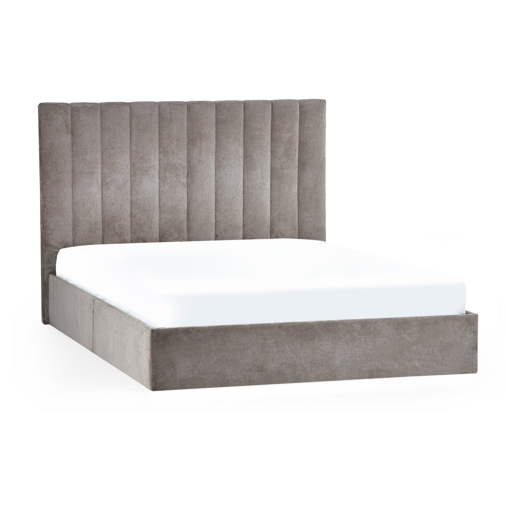 Wesley Grey Chenille Double Bed