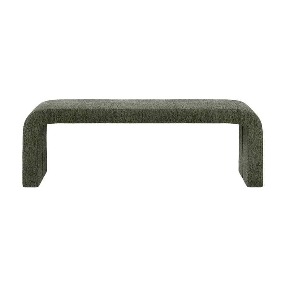Ren Basil Green Chenille Boucle Bench