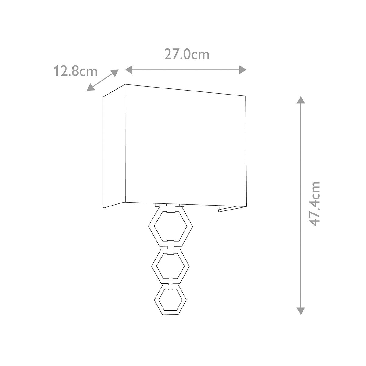 Hugo Medium Single Wall Light - Chrome