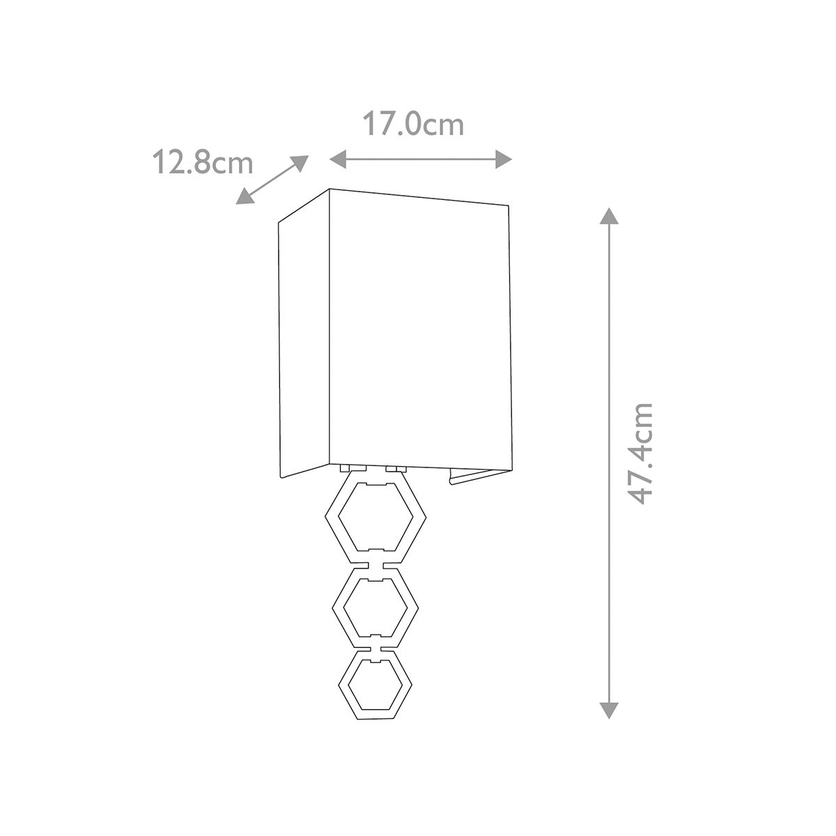 Hugo Small Single Wall Light - Chrome