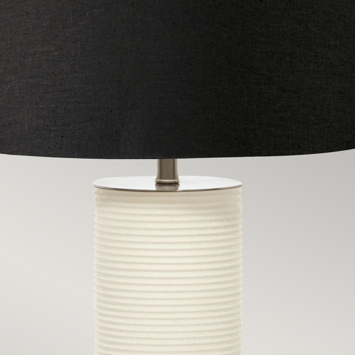 Ripple Table Lamp - White with Black Shade